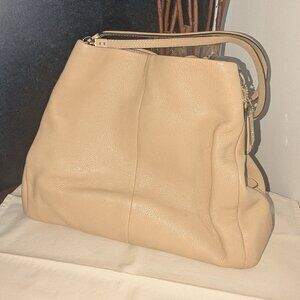 Coach 26224 (Madison Pebbled) Leather Phoebe Shoulder Bag tan